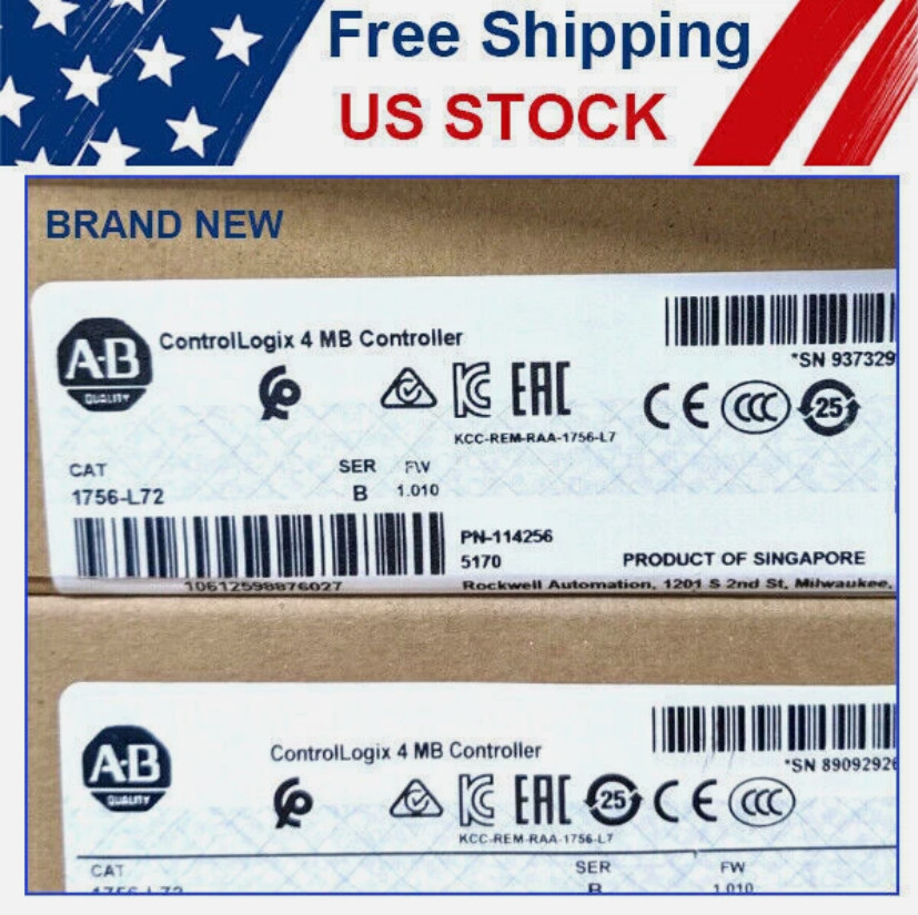 1756-L72 NEW Unopened AB 1756L72 Logix5572 Processor 4MB Free Shipping AB PLC US