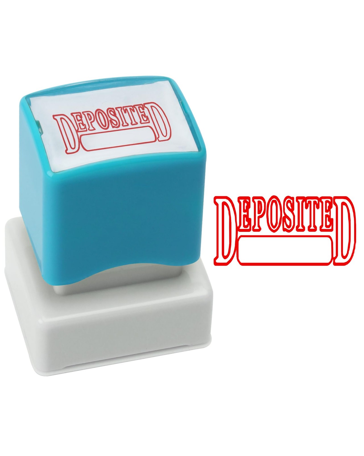 DEPOSITED Inking Stamp Refillable Paid Stamper for Business, Office Stamps - ...