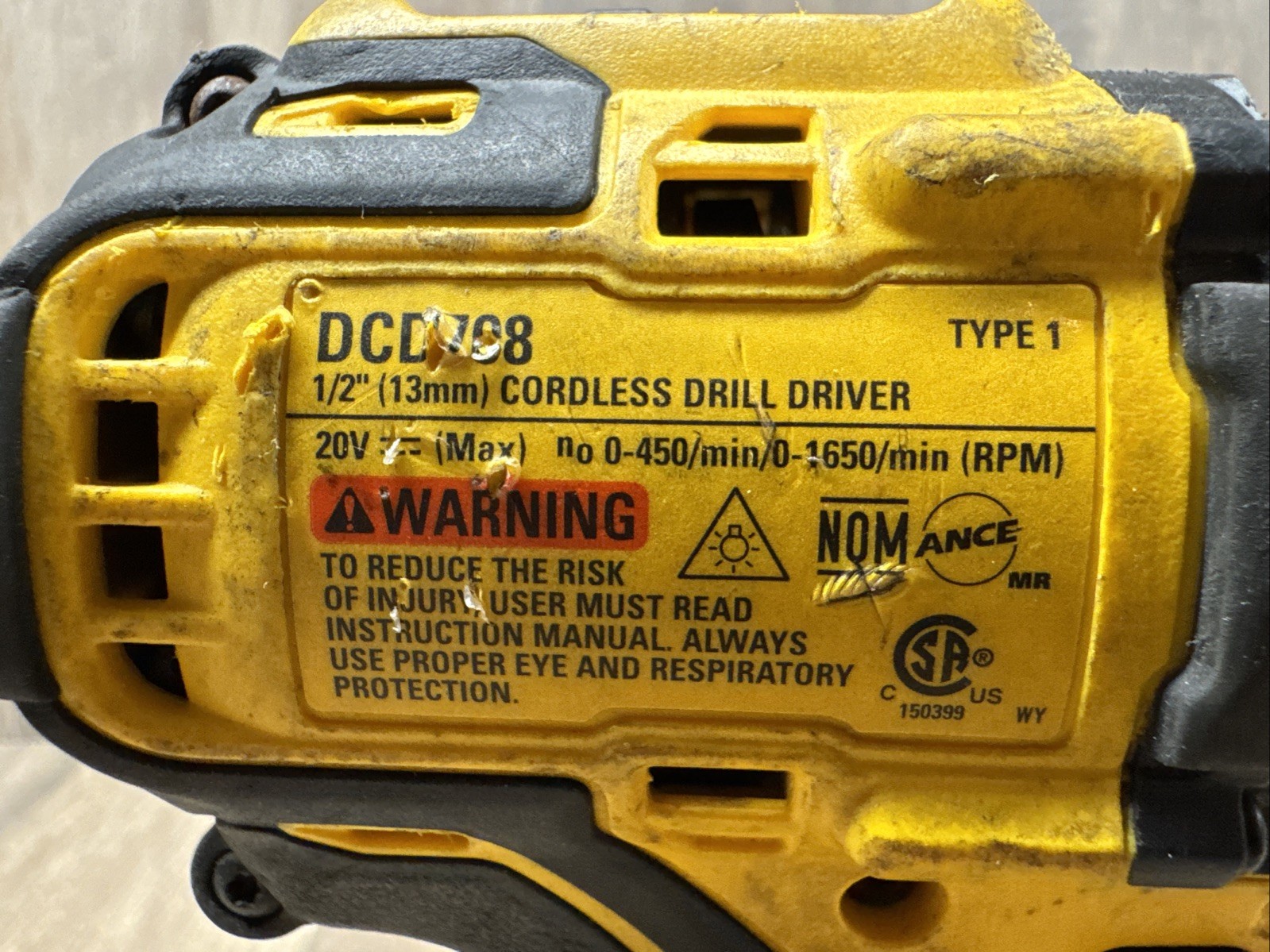 DeWalt DCD708 Cordless Drill Driver W/ Battery And Charger