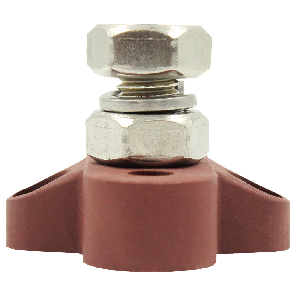 M10 Terminal Post Bus Bar Power Distribution Block Stud Side Mount - Red Black