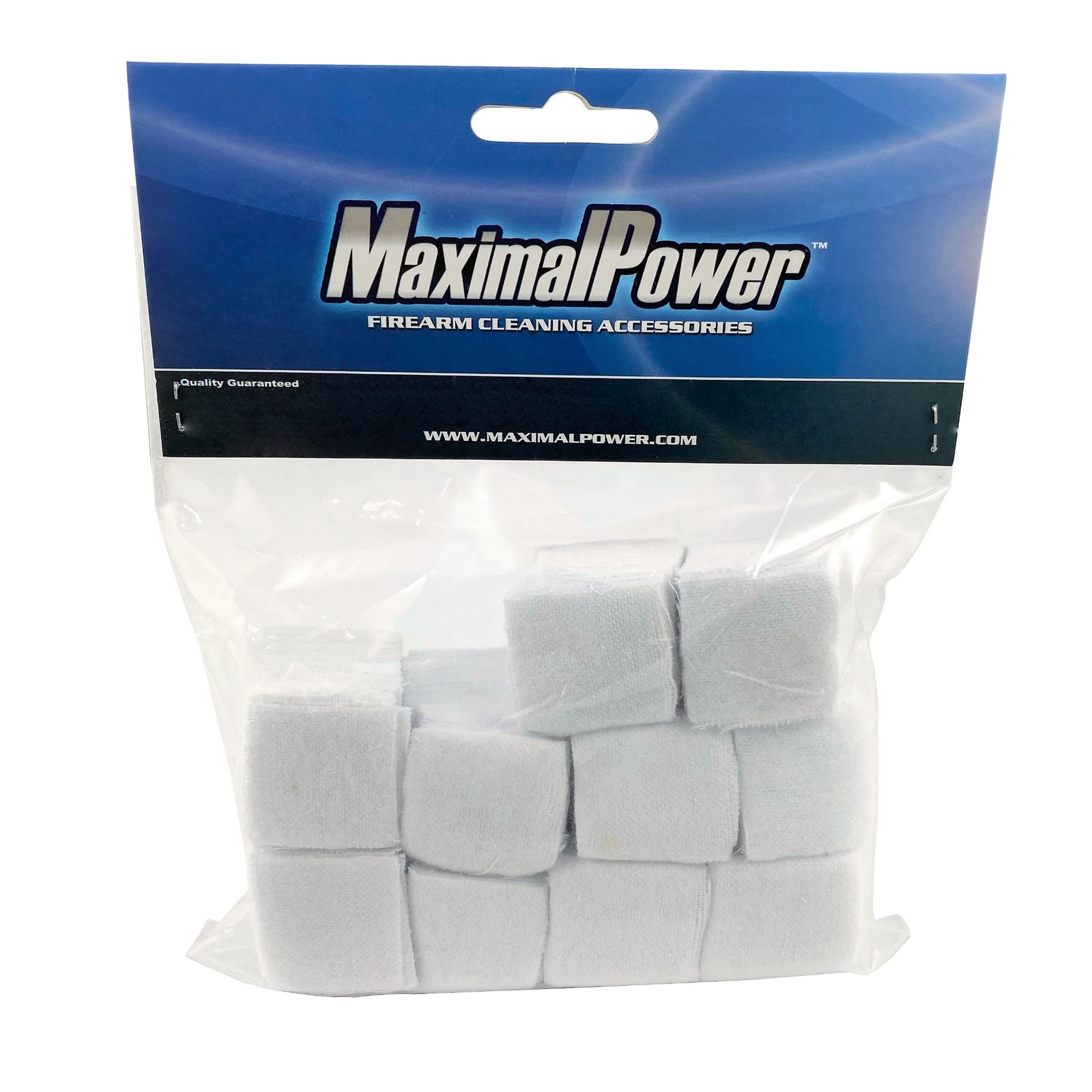 MaximalPower 500 Cotton Gun Cleaning 1-1/8" Patches for 0.220 to 0.270" Bore