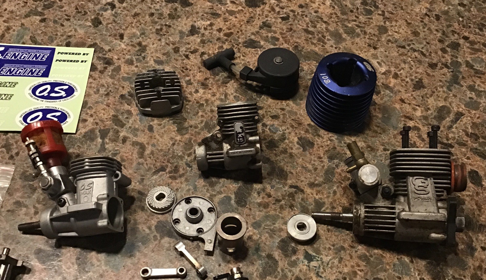 Rc Engine Parts And Decals (OS & GS)