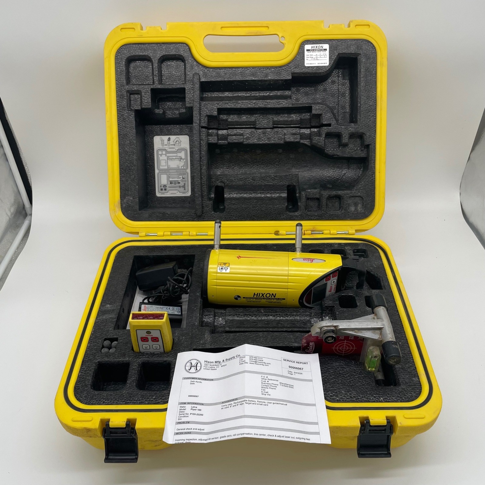 Leica Piper 100 Pipe Laser Kit RED Beam • Calibrated 2026 • W/ Remote & Case