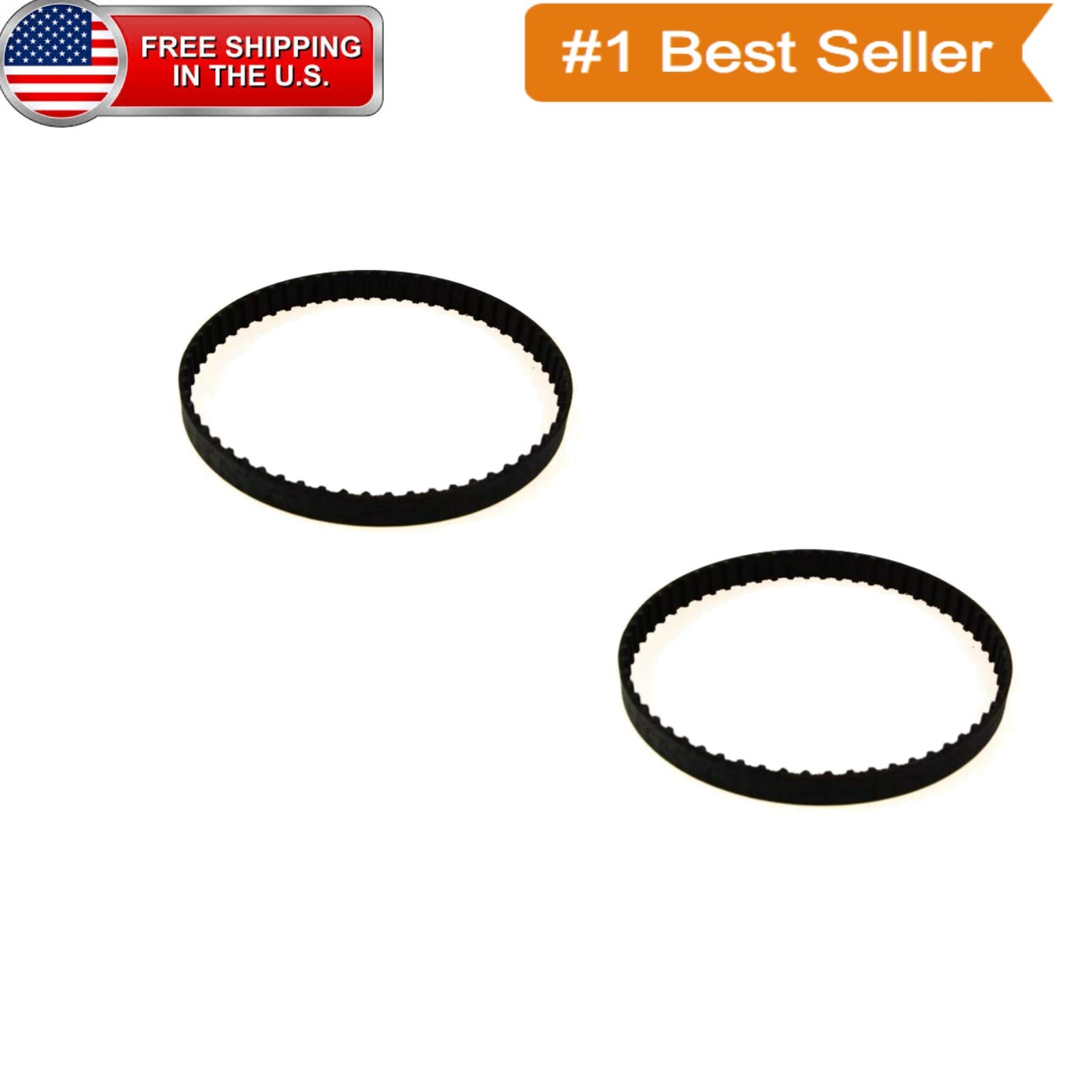 Replacement Toothed Drive Belts for Porter Cable Sanders - 2-Pack, 848530
