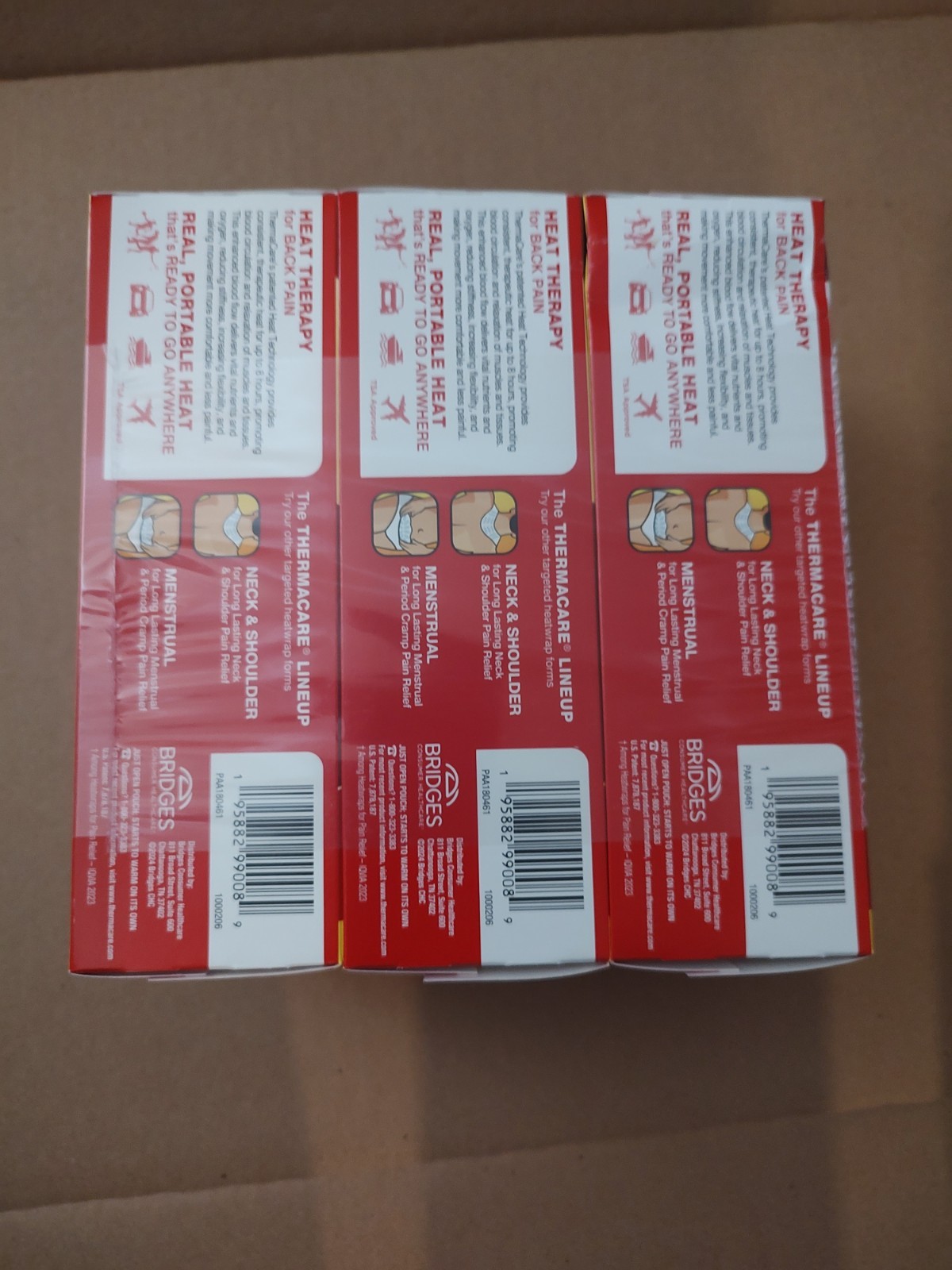 3 Pack ThermaCare Heat Therapy Back Pain Therapy Heatwraps L-XL 3ct