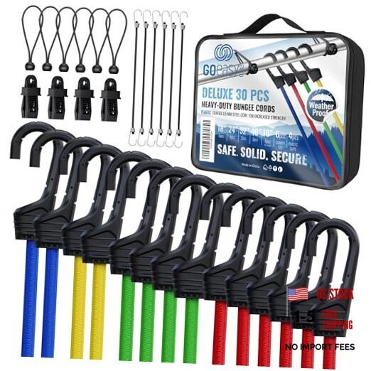 Bungee Cords Heavy Duty Outdoor - 30 PCS 30 pcs Assorted Size Bungee Cords