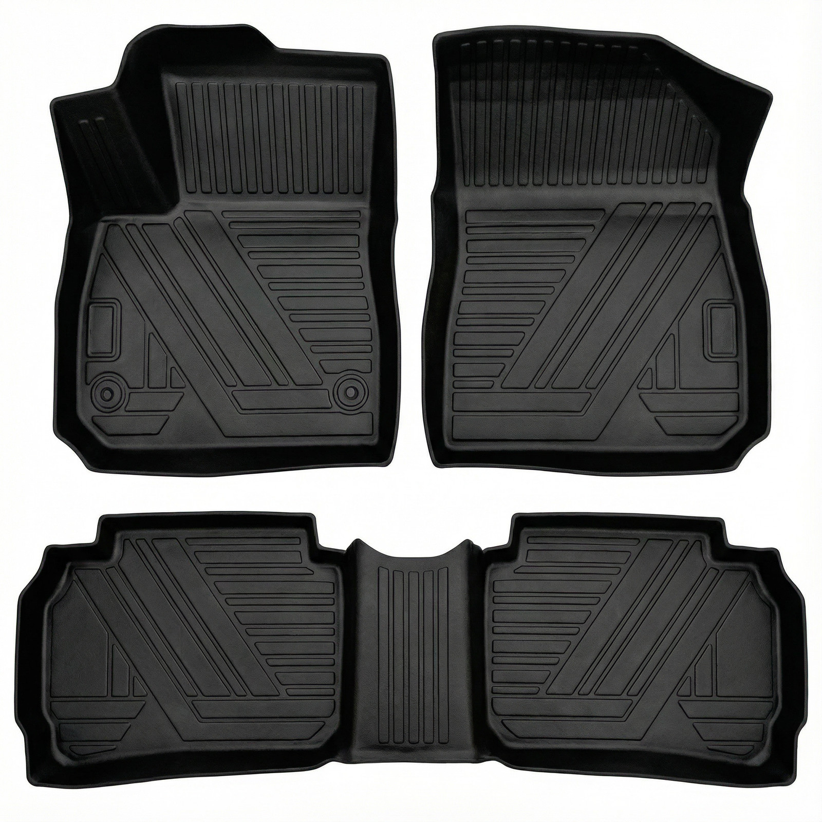 Floor Mat for Chevrolet Malibu 2016-2025 3 PC Front & Rear All Weather TPE Liner