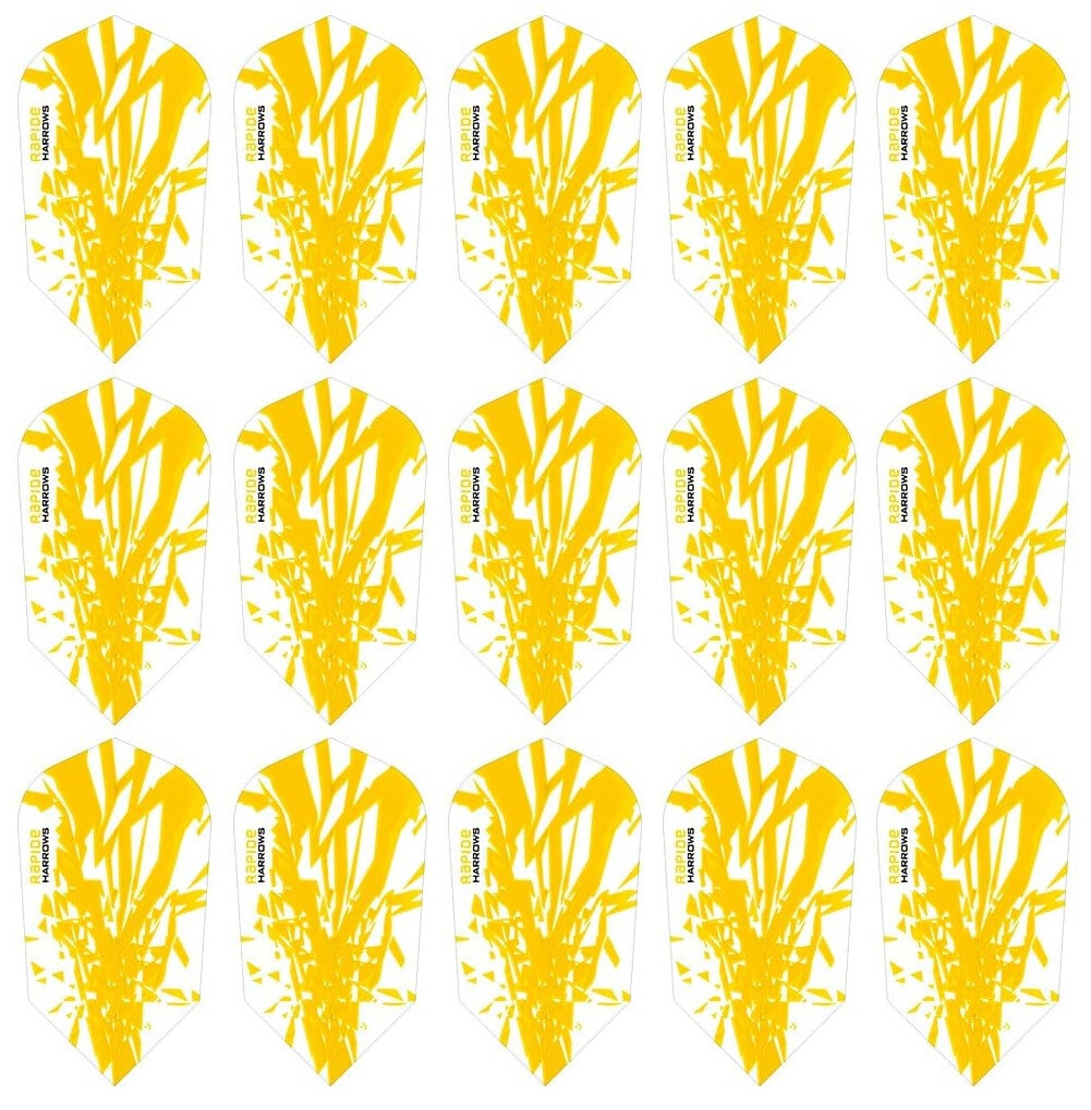 5 New Sets Harrows Rapide Slim Dart Flights – Ships w/ Tracking - Yellow