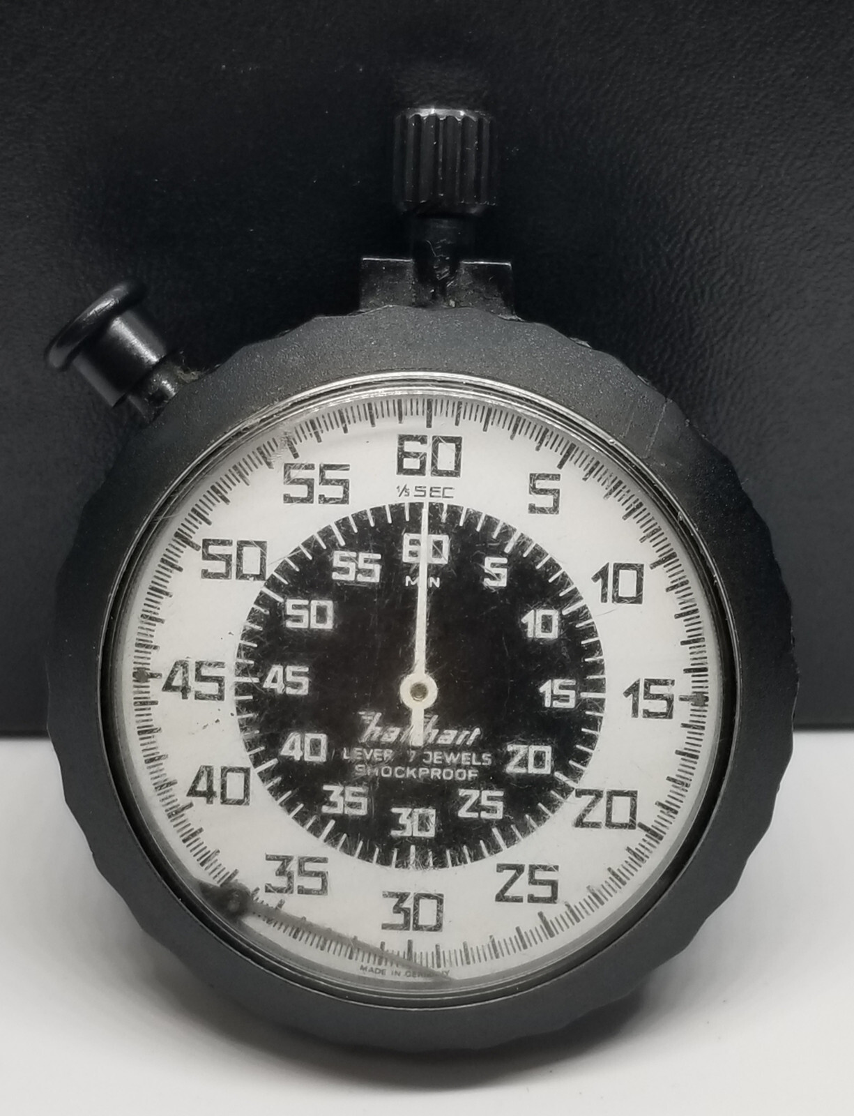 J0041 Hanhart Stopwatch, 7 Jewels, Working, No Bow & Seconds Hand is Off.