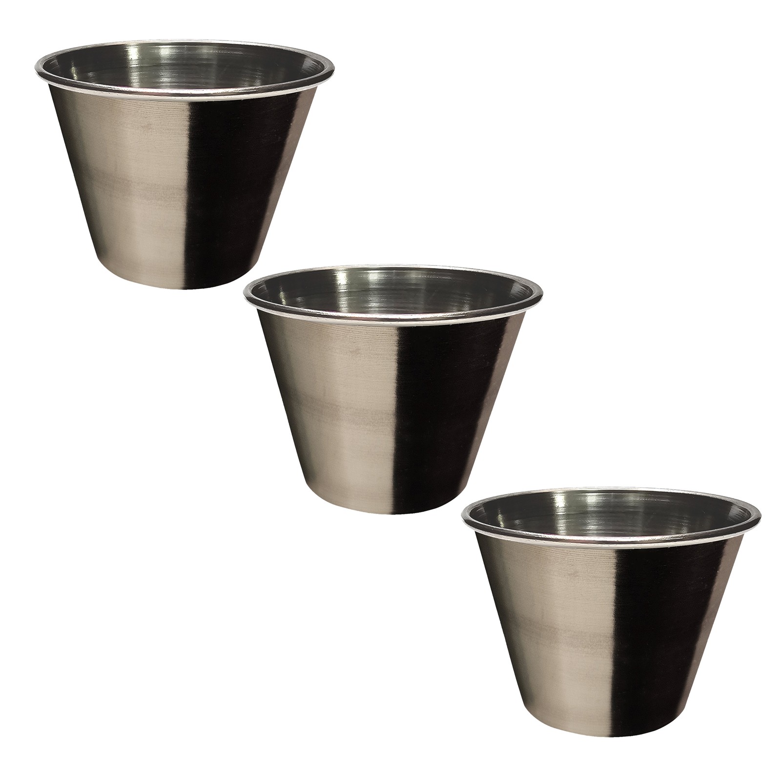 Home Brew Ohio Stainless Steel Sauce Cup 6cm (Ramekin) 3 Pack