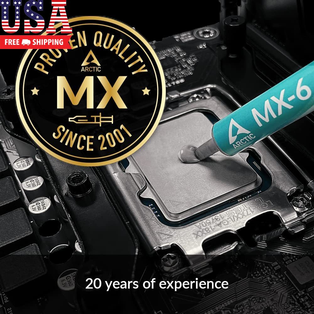 MX-6 (4 G, Incl. 6 MX Cleaner) - Ultimate Performance Thermal Paste for CPU, Con