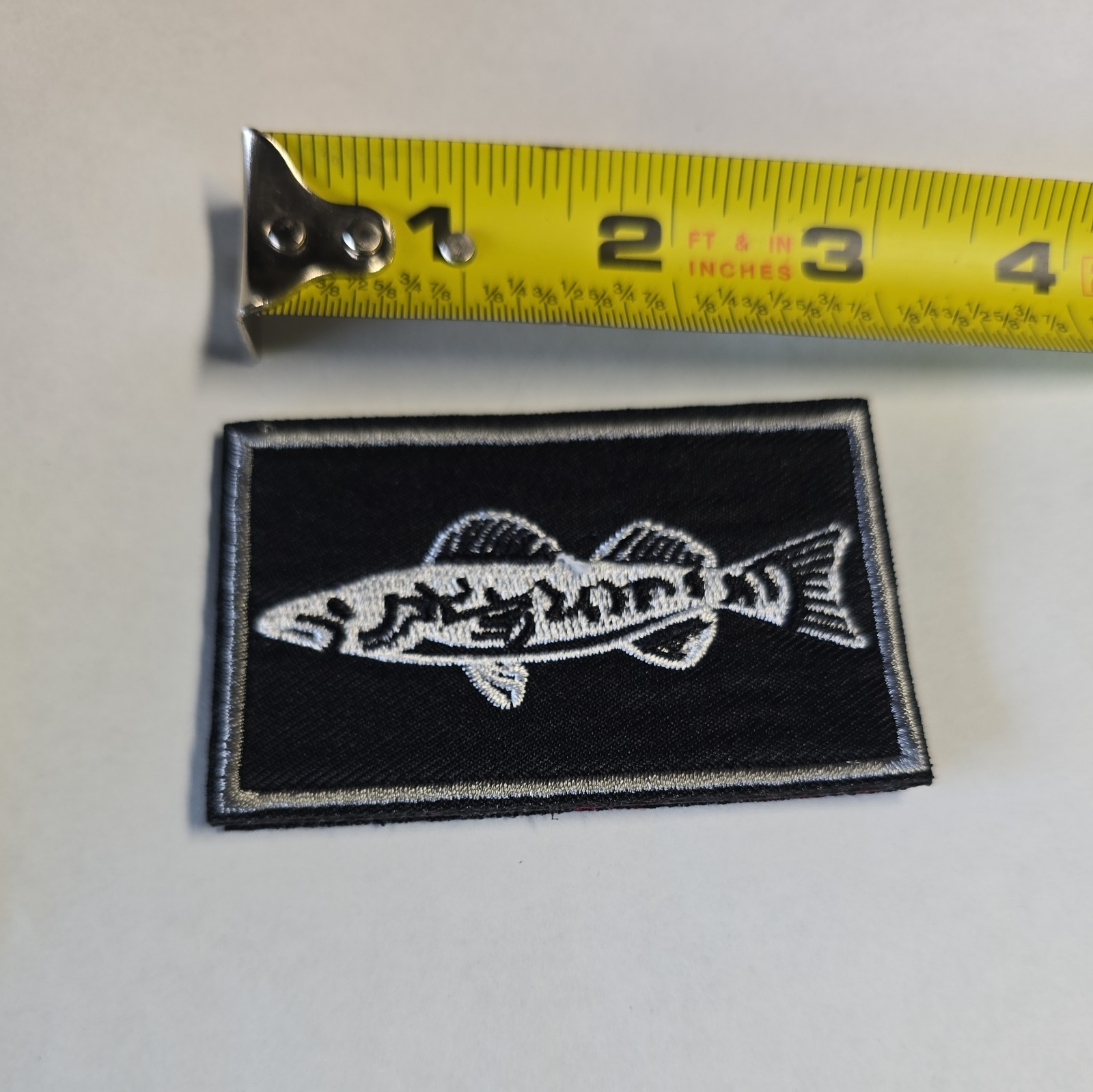 Walleye fish fishing Hook Loop Morale Patch 2x3