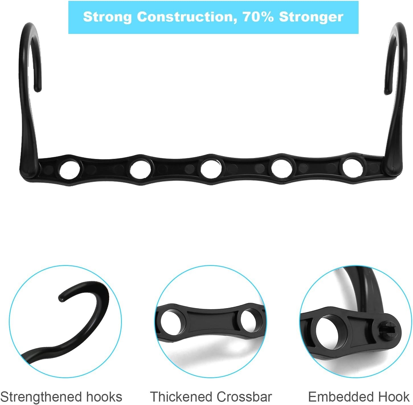 Heavy Duty Magic Hangers 10 Pack Space Saving Closet Organizer for Dorm Room