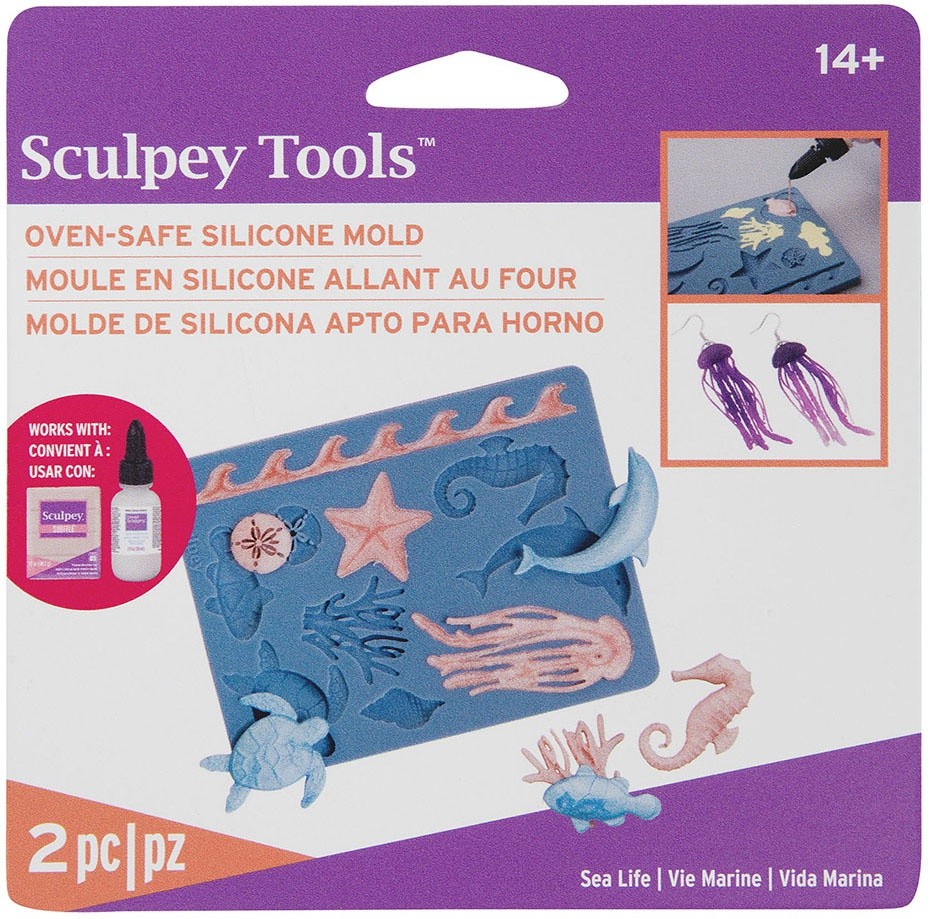 Sculpey Flexible Push Mold-Sea Life