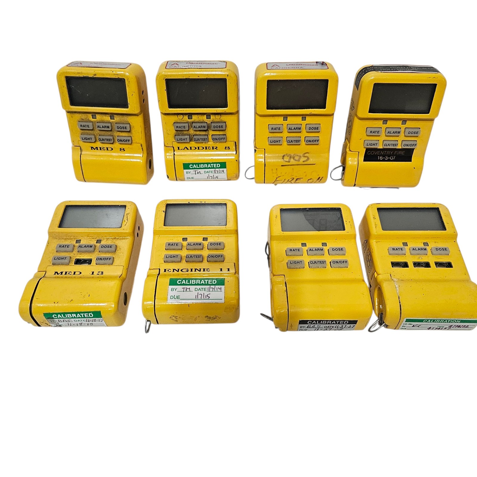 Lot of 8x CANBERRA MRAD-113 Geiger Radiation Detector Monitor AS IS PARTS REPAIR