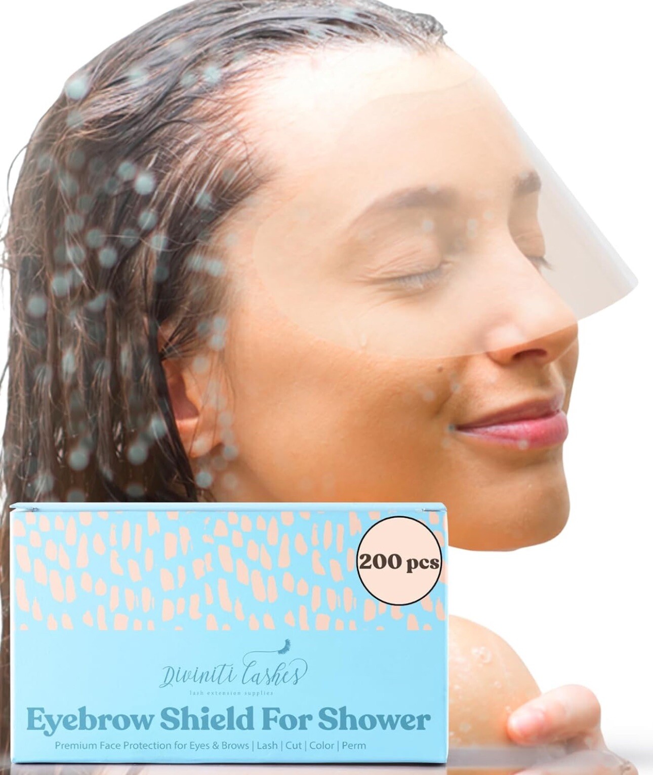 Eyelash Shield Shower Visor For Adults - 200 Eye Shields for After Surgery