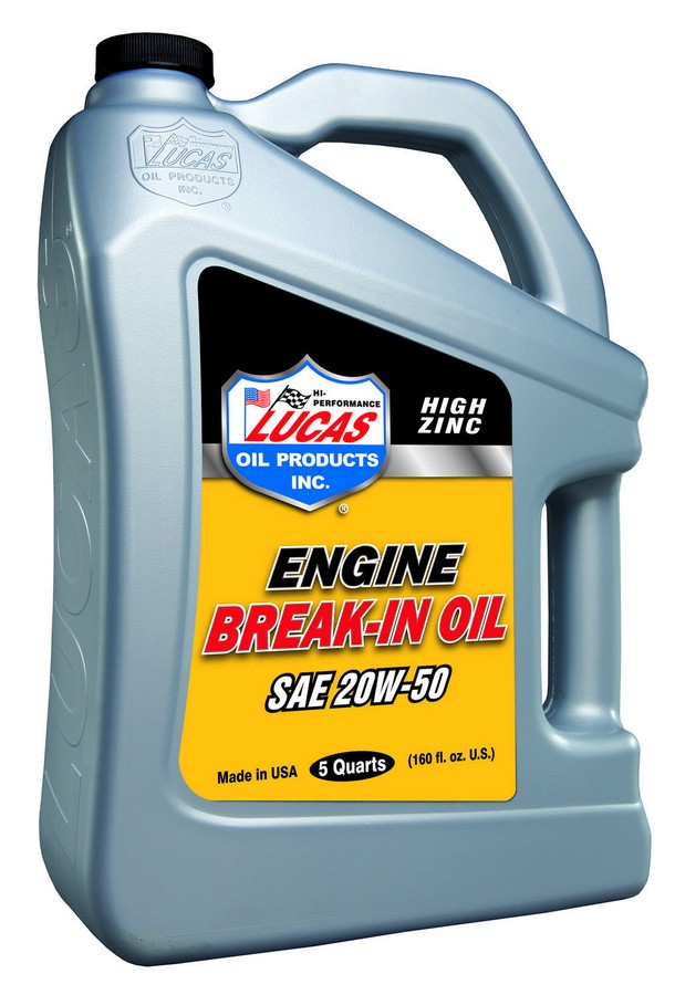 Lucas Motor Oil - High Zinc Break-In - 20W50 - Conventional - 5 qt - Each