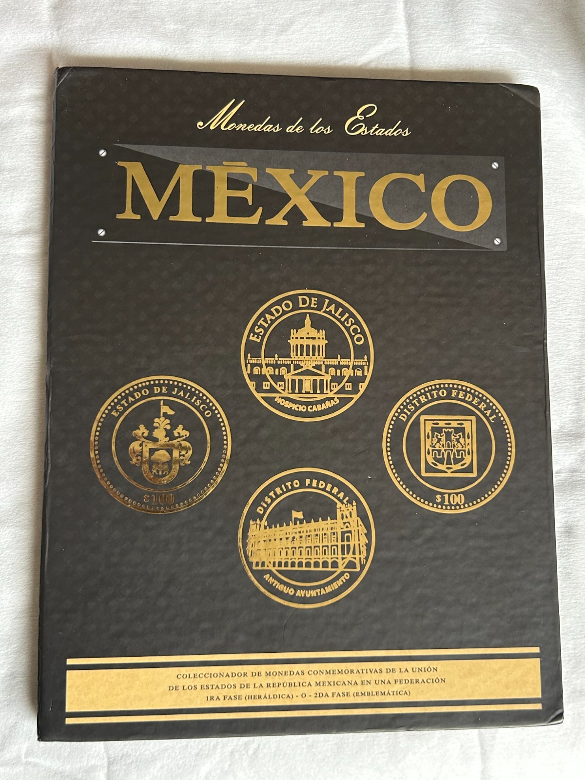 MEXICO  Monedas de los Estades - 32 Bimetallic Silver 100 Pesos  Book