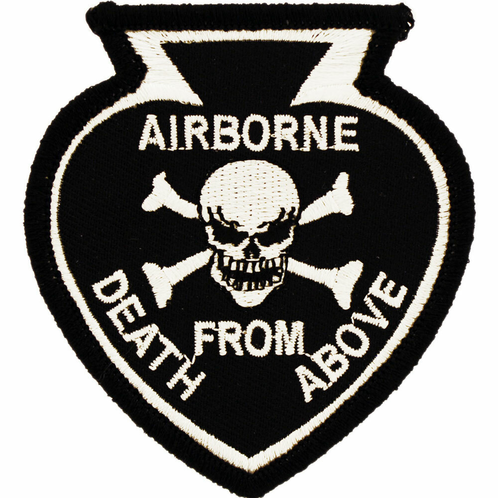 DEATH FROM ABOVE AIRBORNE Embroidered Shoulder Patch 3-1/8" (0276)