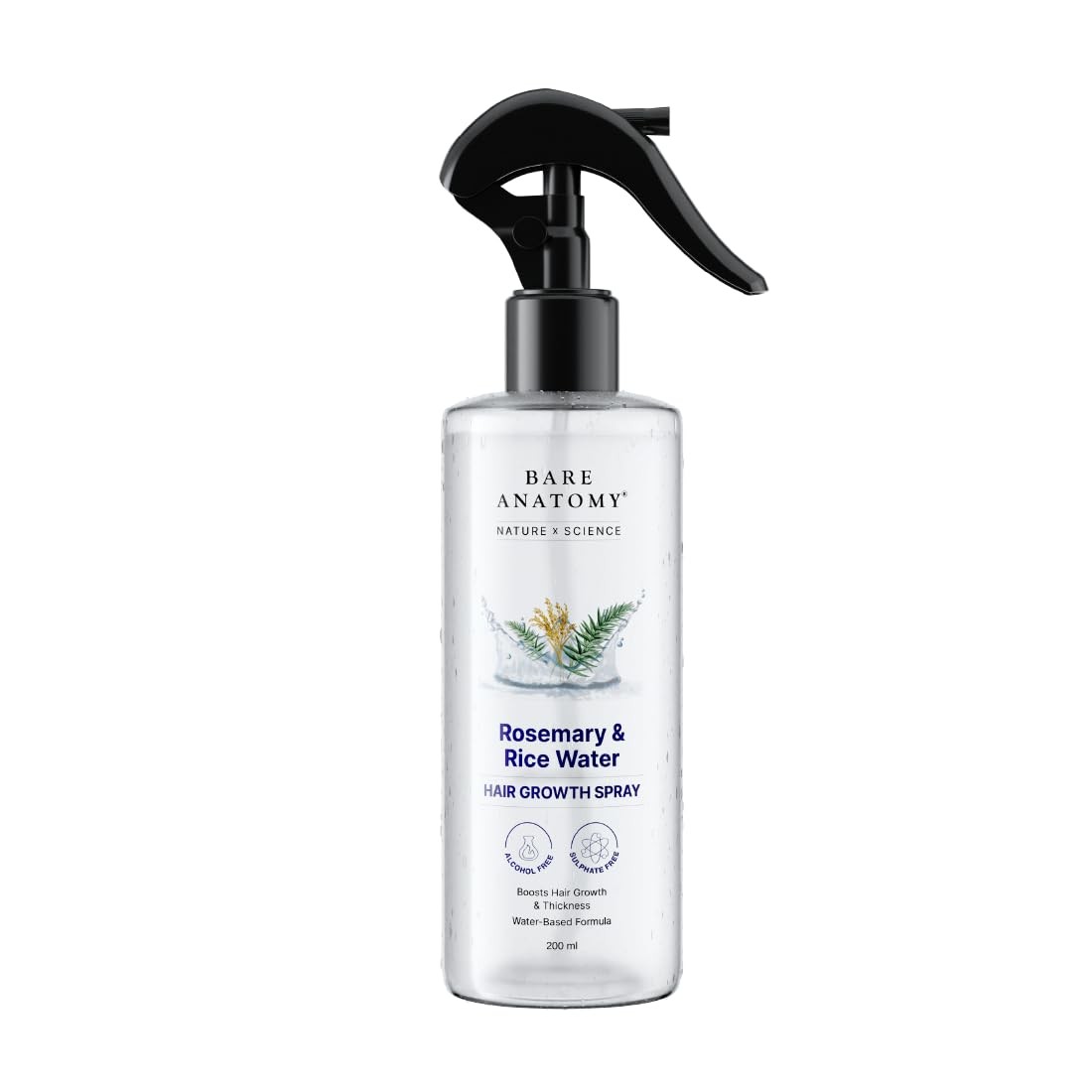 Bare Anatomy Nature x Science Rosemary Water Spray for Hair Growth & Hair...