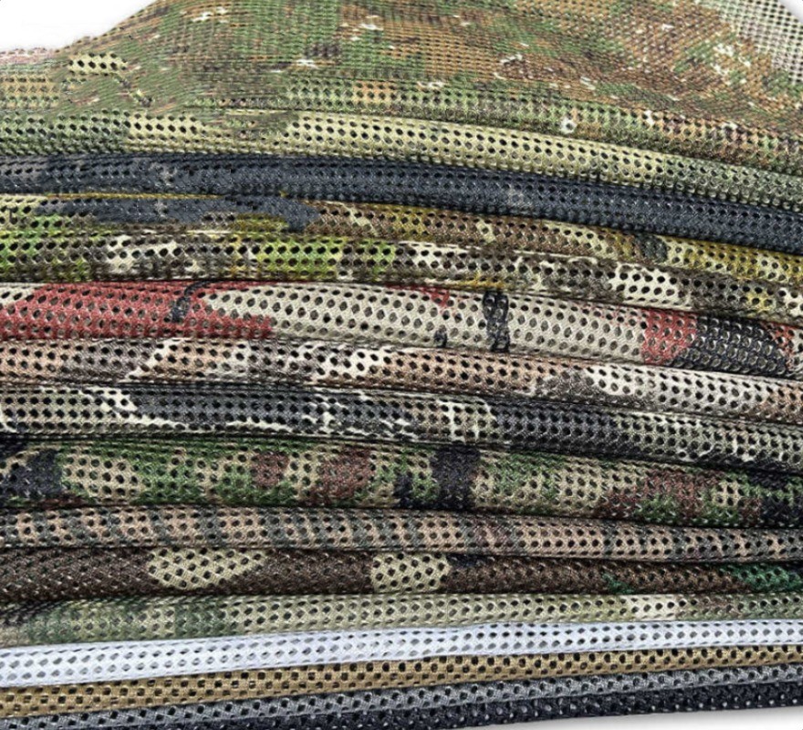 1M Camouflage Fabric Thicked Mesh Wear-resistant Bird-eye Cloth DIY Accessories
