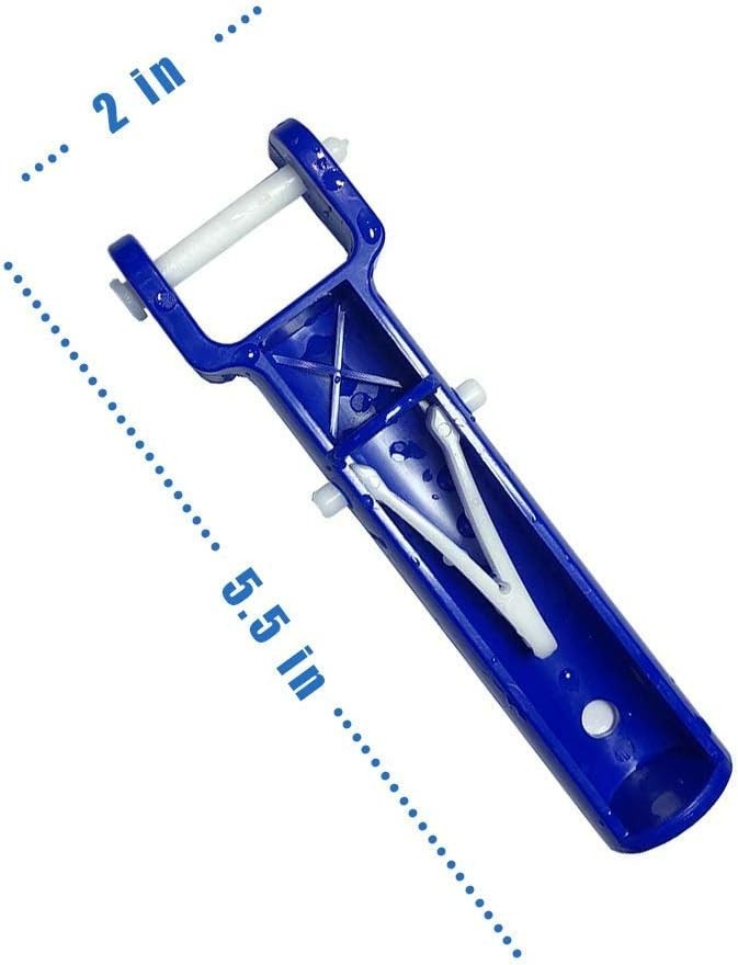 Efficient Pool Vacuum Handle Replacement with V-Clip & Pin - Sturdy Blue Design