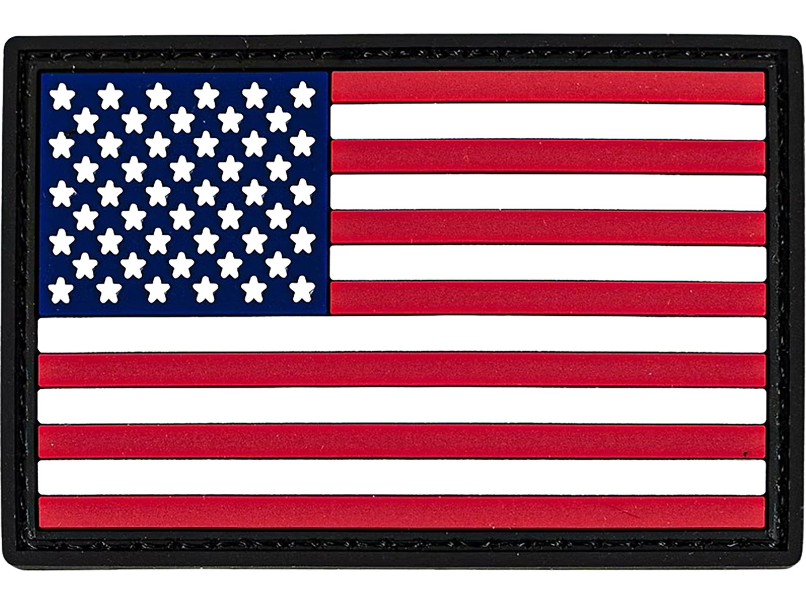 Merica Life US Flag Forward PVC Morale Patch Black Outline