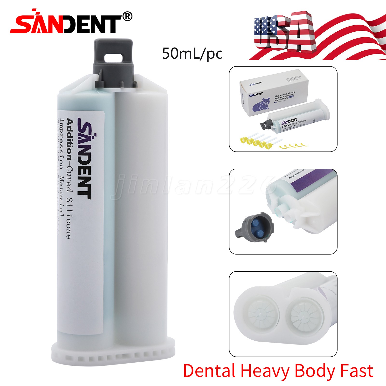Heavy & Fast Set Impression Material 50mL+Tip