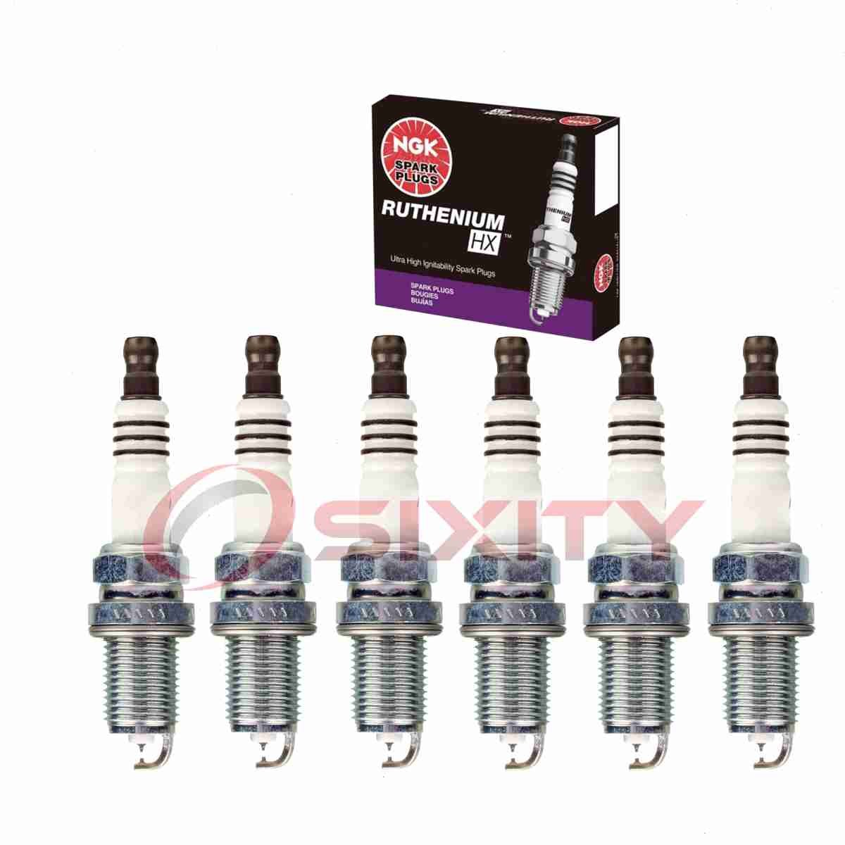 6 pcs NGK Ruthenium HX Spark Plugs for 2001-2005 Dodge Stratus 3.0L V6 - zm
