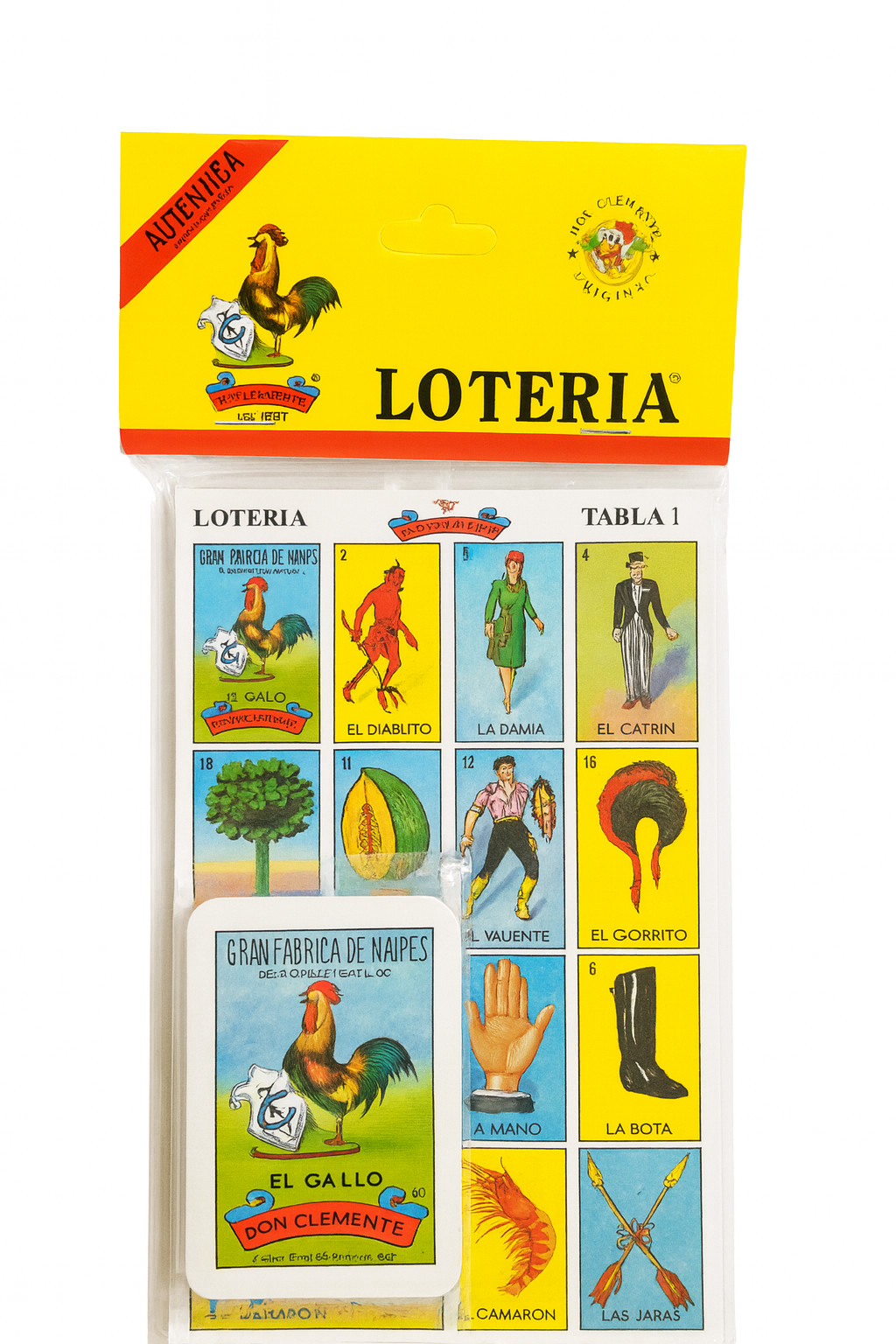Don Clemente Autentica Loteria Mexican Bingo Set 10 Tablets (2 PACK)