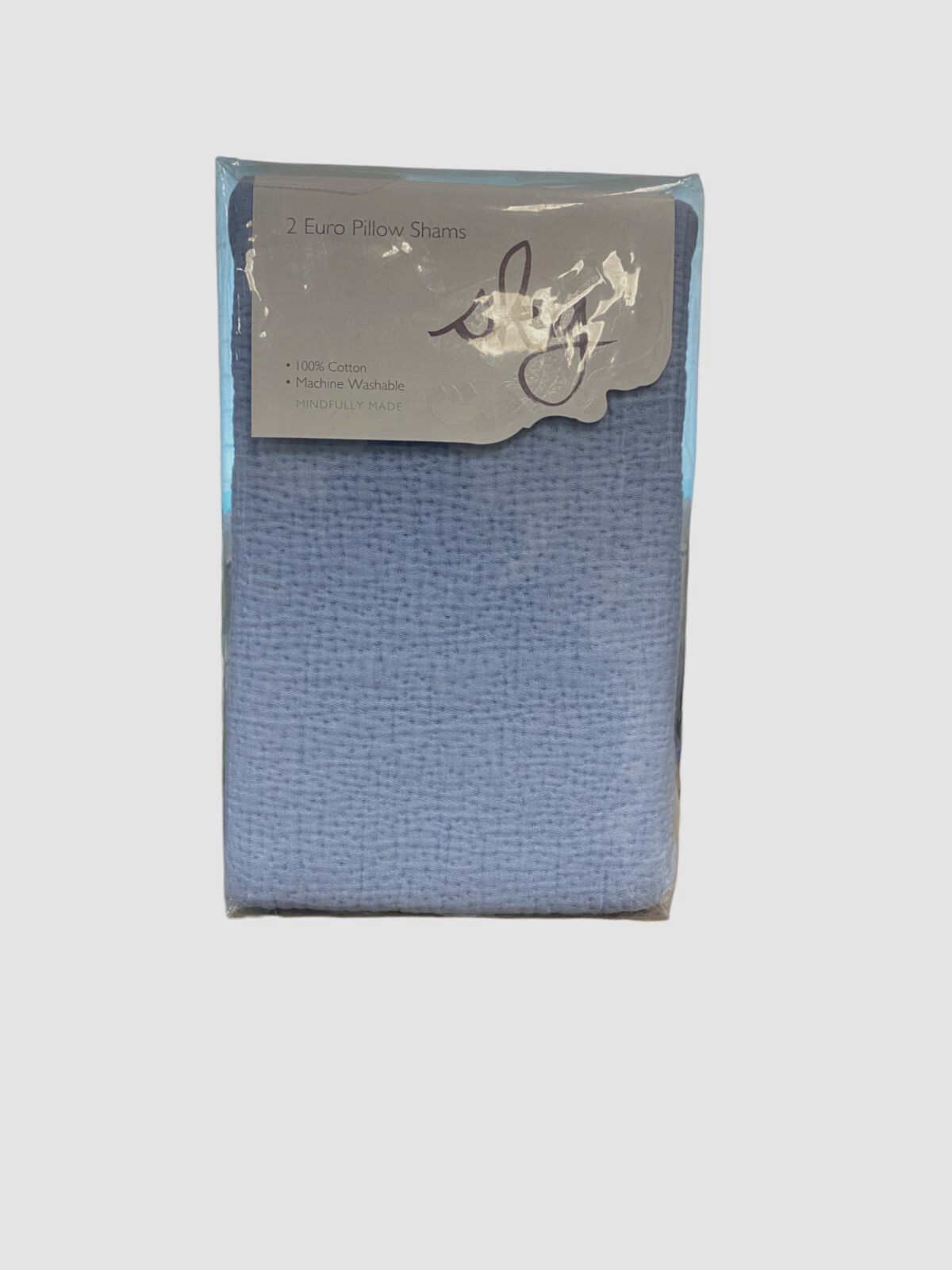 Sky Textured Matelasse Euro Sham Set