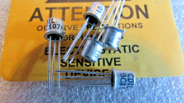 BC107A CDIL Transistor NPN bipolar 45V, 0.2A, 0.2/0.75W, TO18, 10dB (25pcs) USA