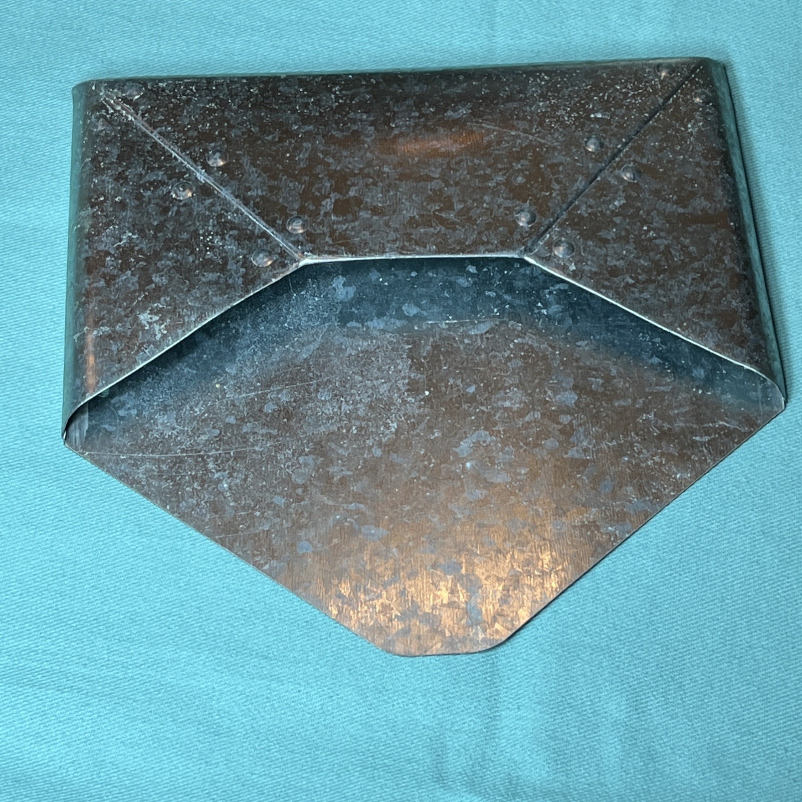 Wall mount metal envelope mail holder galvanized