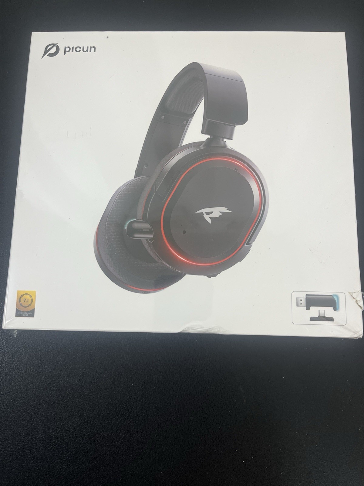 Picun G2 Wireless Gaming Headset, Over-Ear 7.1 Virtual Surround Sound