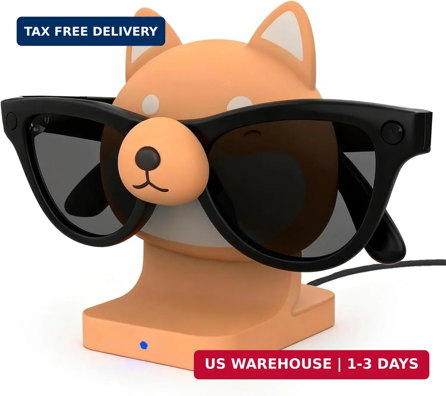 Charger Stand Compatible with Ray-Ban Meta Smart Glasses: Charging Dock Station