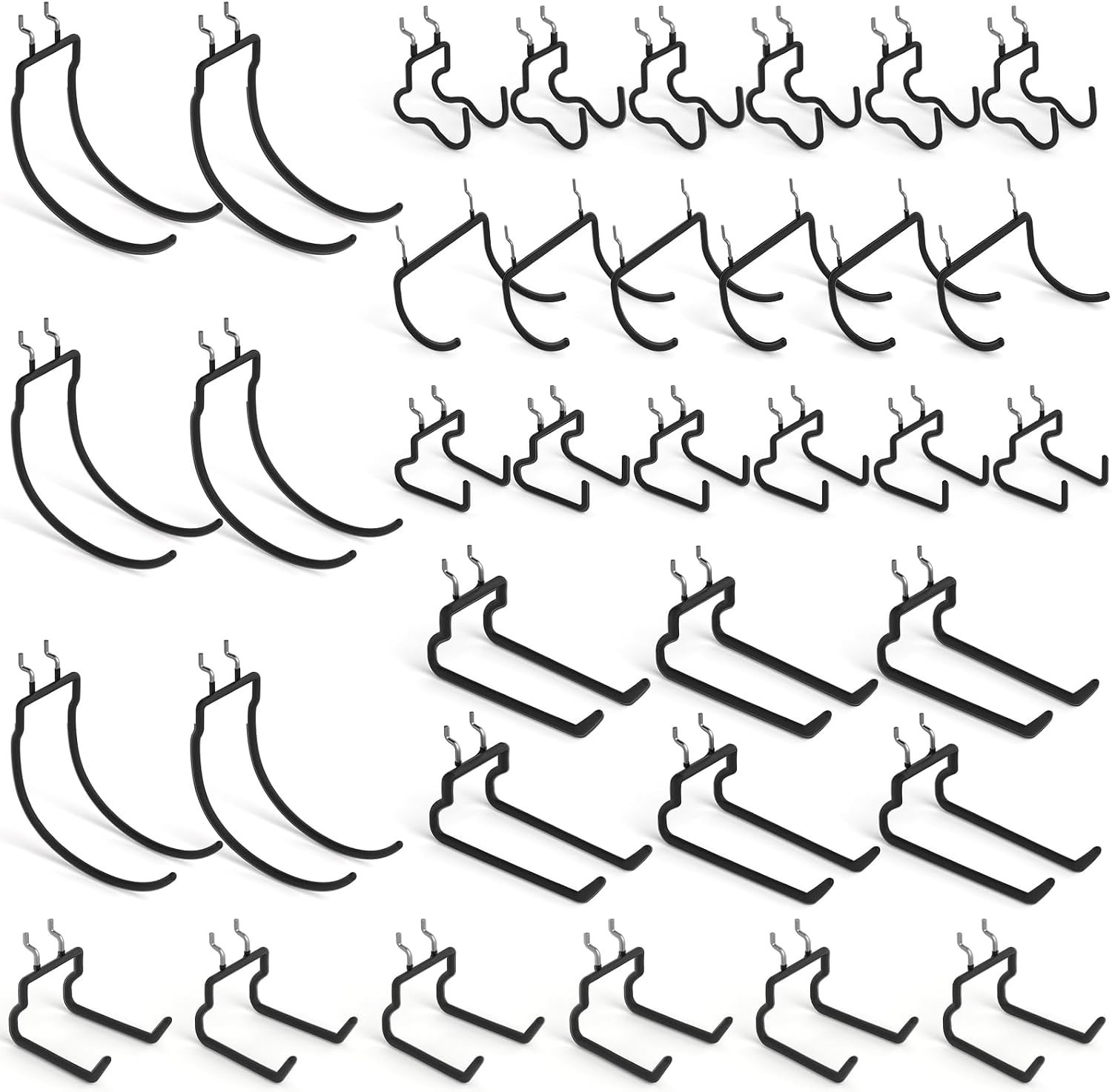 Pegboard Hooks 36 Pack Steel Garage Tool Organizer