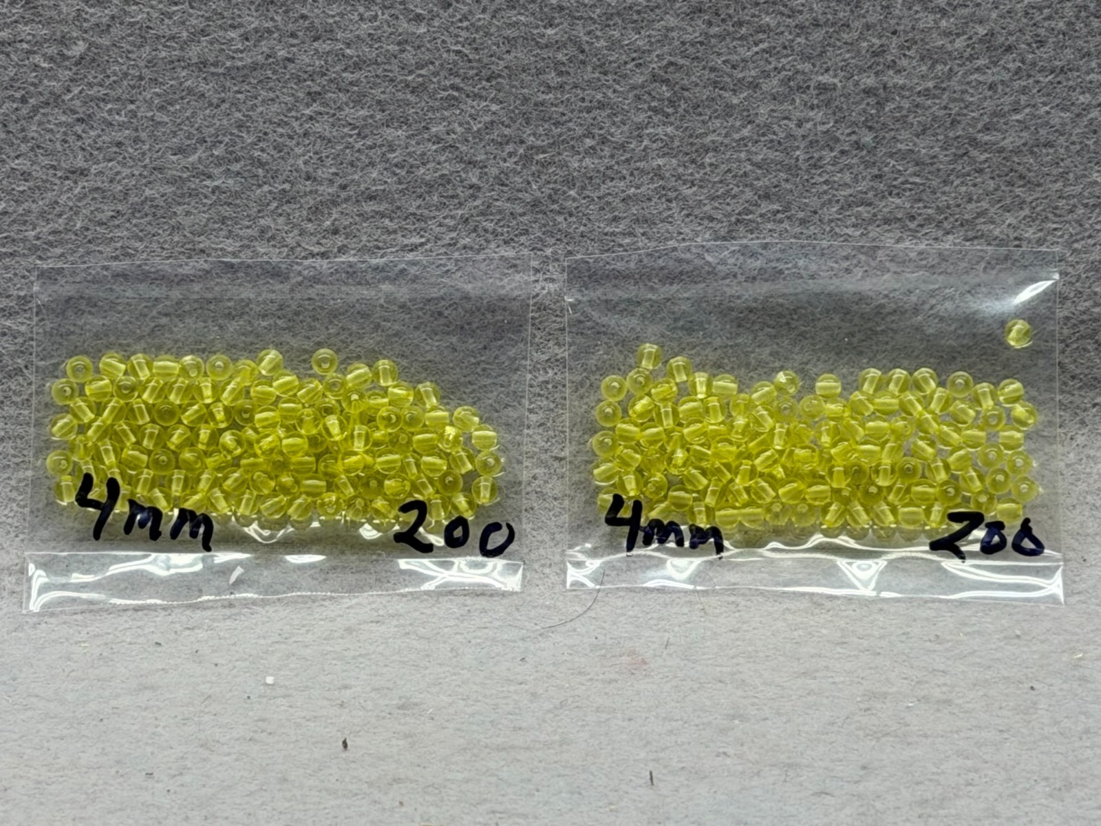4 mm Beads for fishing rigs. 2, 200 pks, Translucent Yellow,    FREE SHIPPING