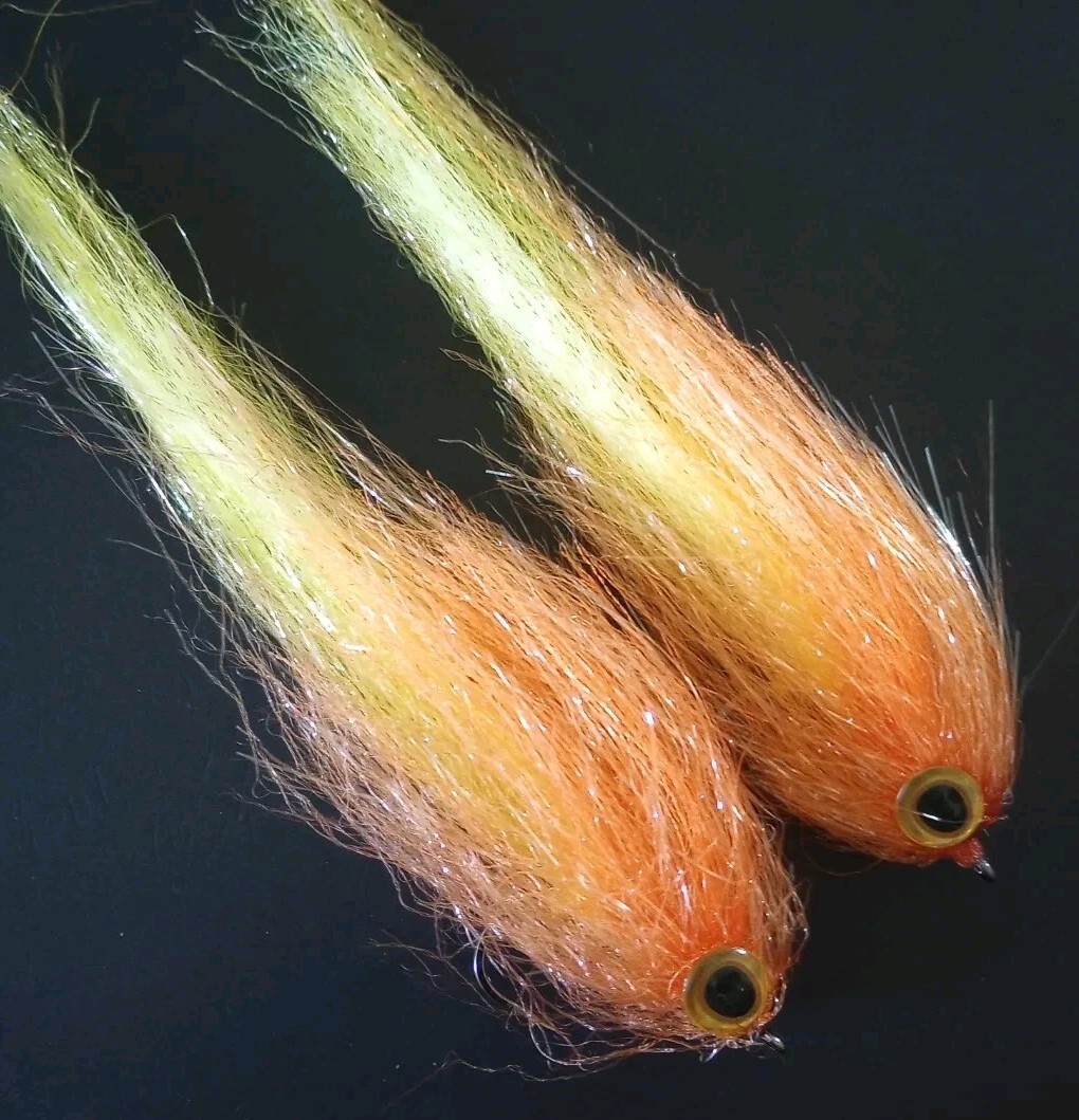 2- 5" Weedless Pike Peacock Bass  Striper Big Trout Flies