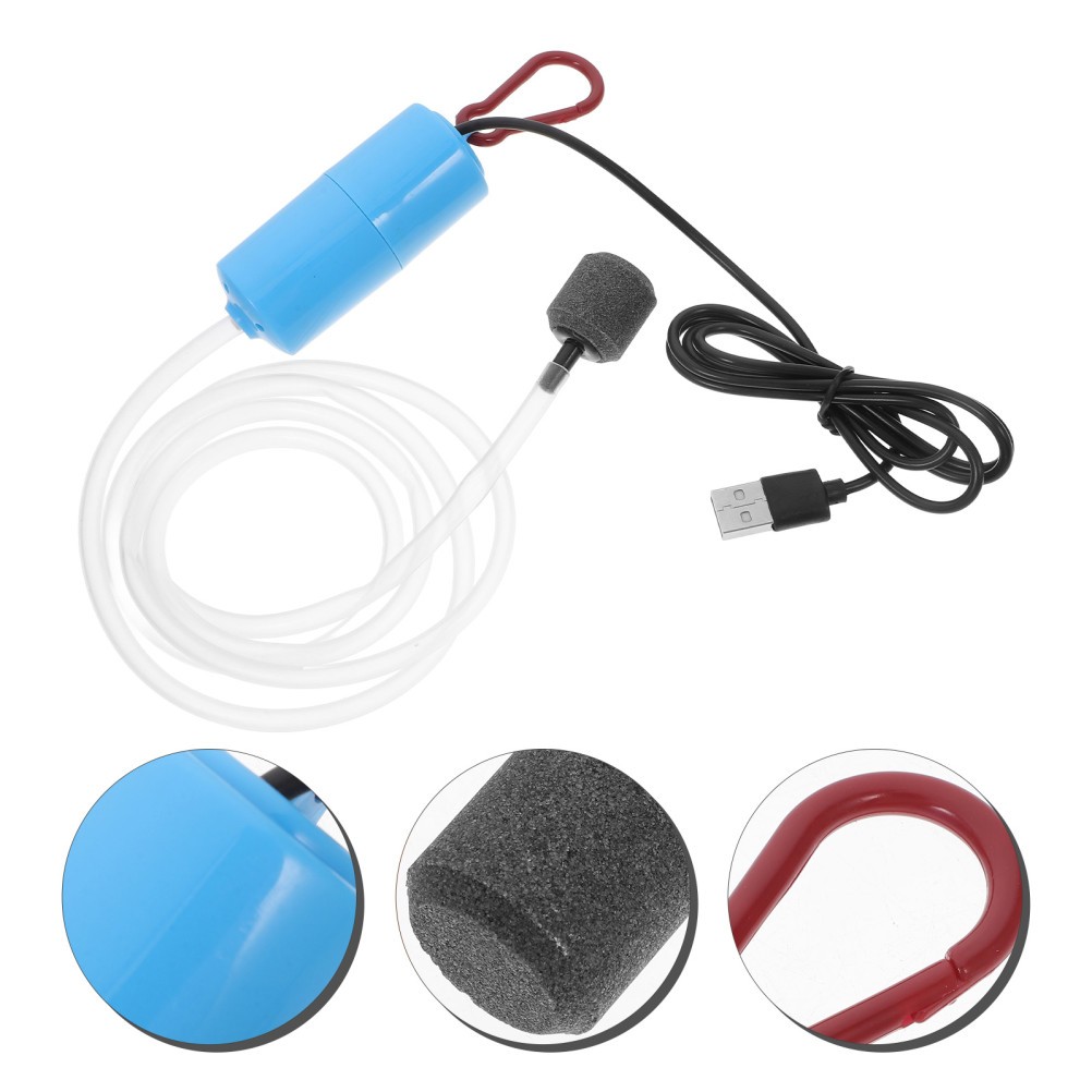 USB Rechargeable Air Pump Aquarium Fish Tank Pumping Oxygenation