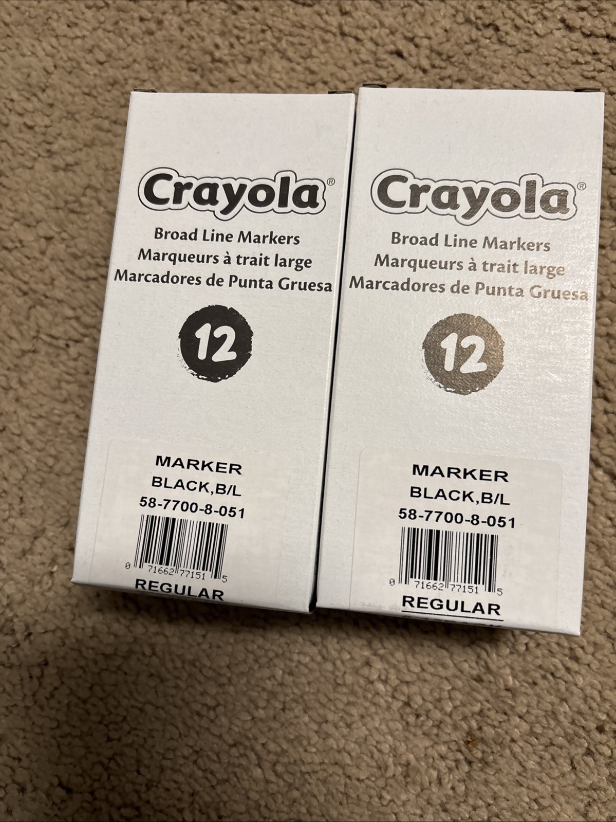 Crayola 24 Count Black Original Bulk Markers 12 x 2
