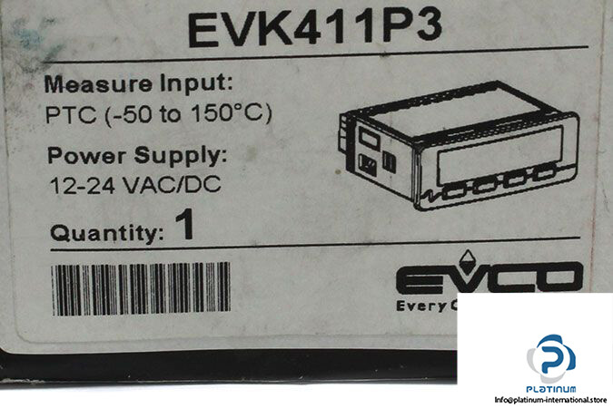 EVCO EVK411P3 TEMPERATURE CONTROLLER_EVK411P3