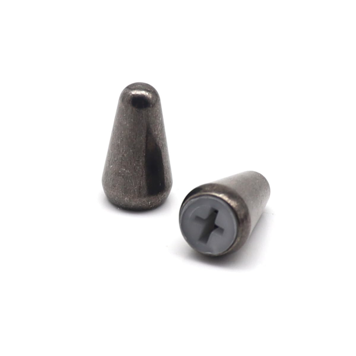 Guitar Pickup Switch Tip Knob 2pcs Metal for Strat Tele Black Nickel