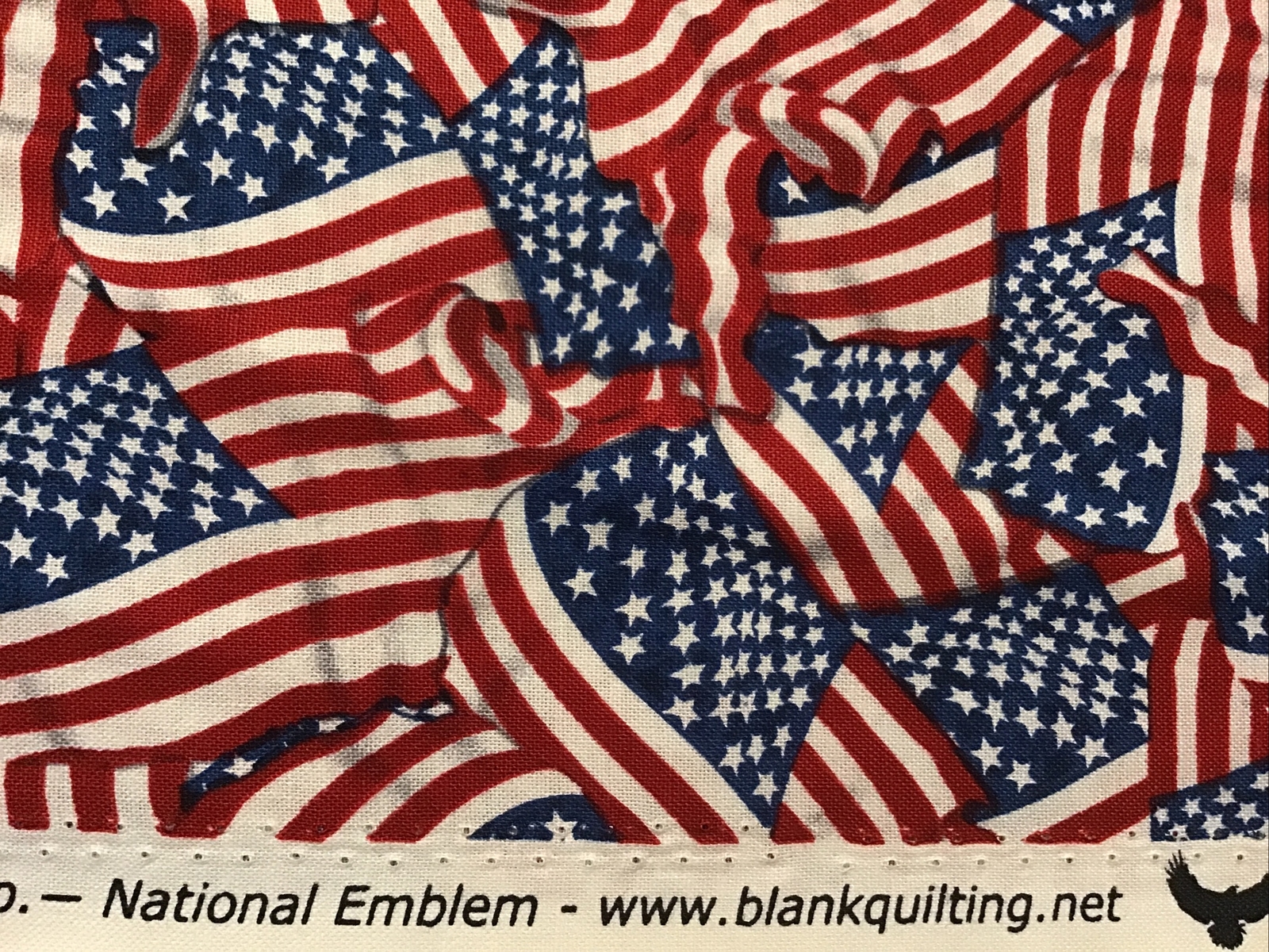 Fabric American Flags 2042, sold by the yard