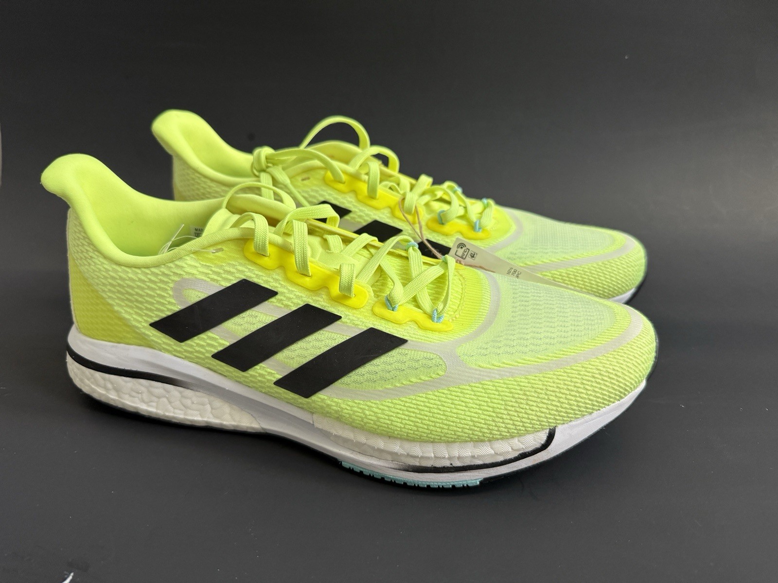 Adidas Ultraboost Supernova + M FX6650 Running shoes US 11 Primegreen neon volt