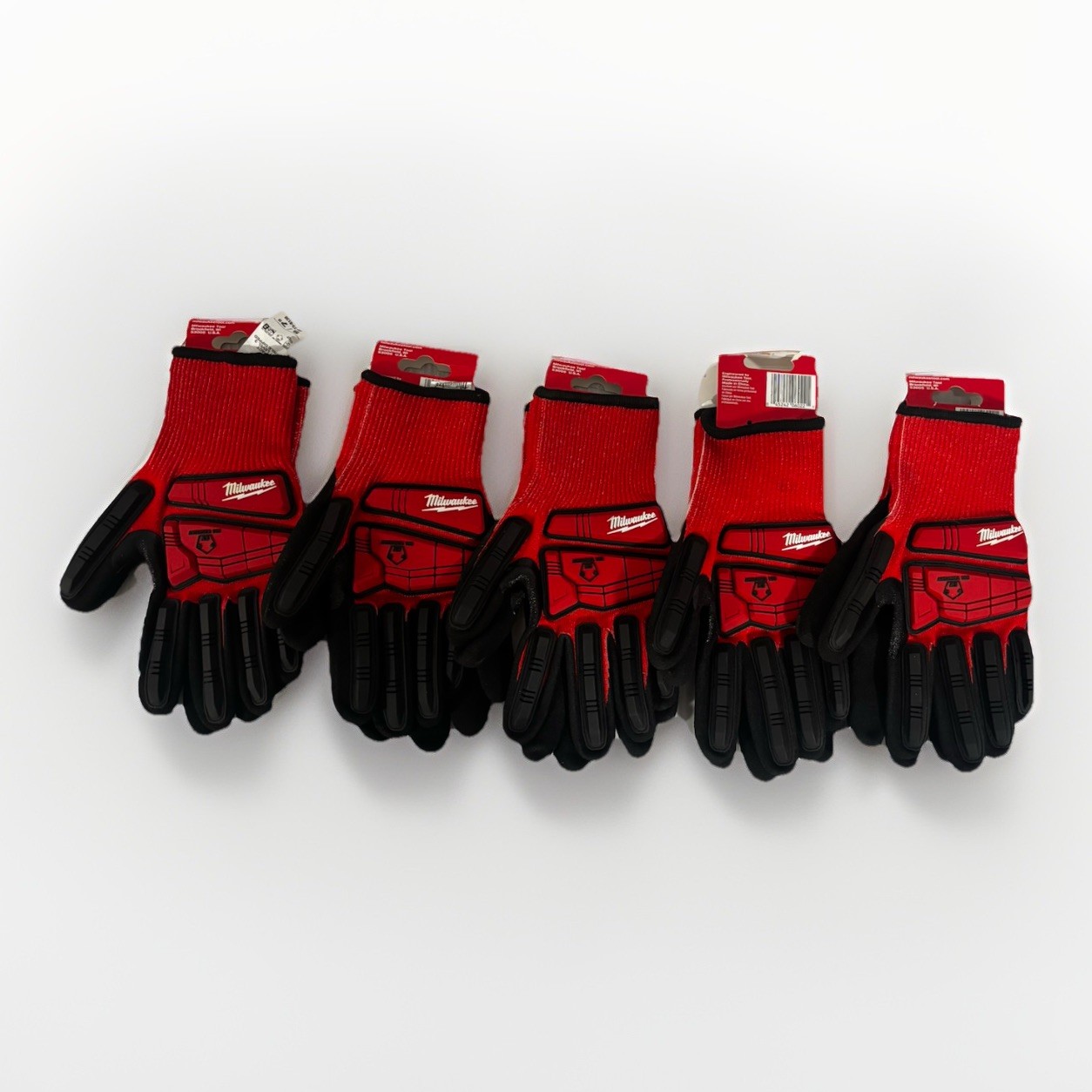 5-Pack Milwaukee Work Nitrile Gloves Small High Impact Cut Resistant Cutting 7"