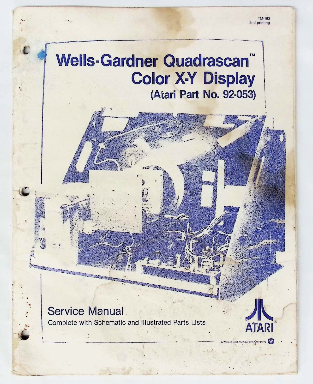 1981 Atari Wells-Gardner Quadrascan Coilor X-Y Display Service Manual