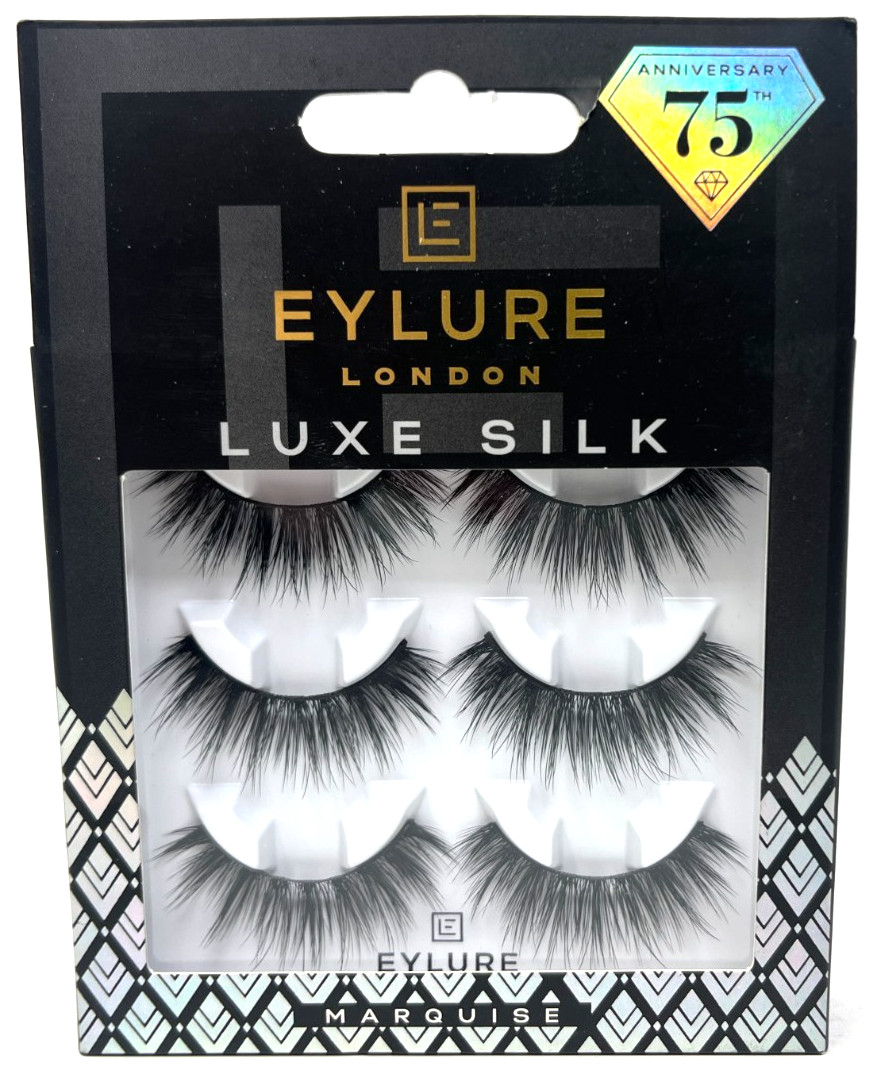Eylure Luxe Silk Lashes Marquise Faux False Eyelashes Sealed 3 Pair 75th Ann