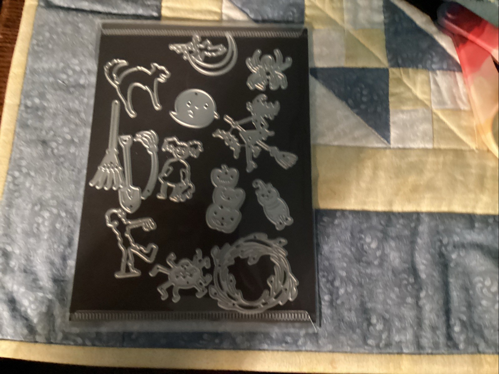 14 Halloween/fall Die Cuts. Never Used. Put On Magnetic Sheet For Storage.