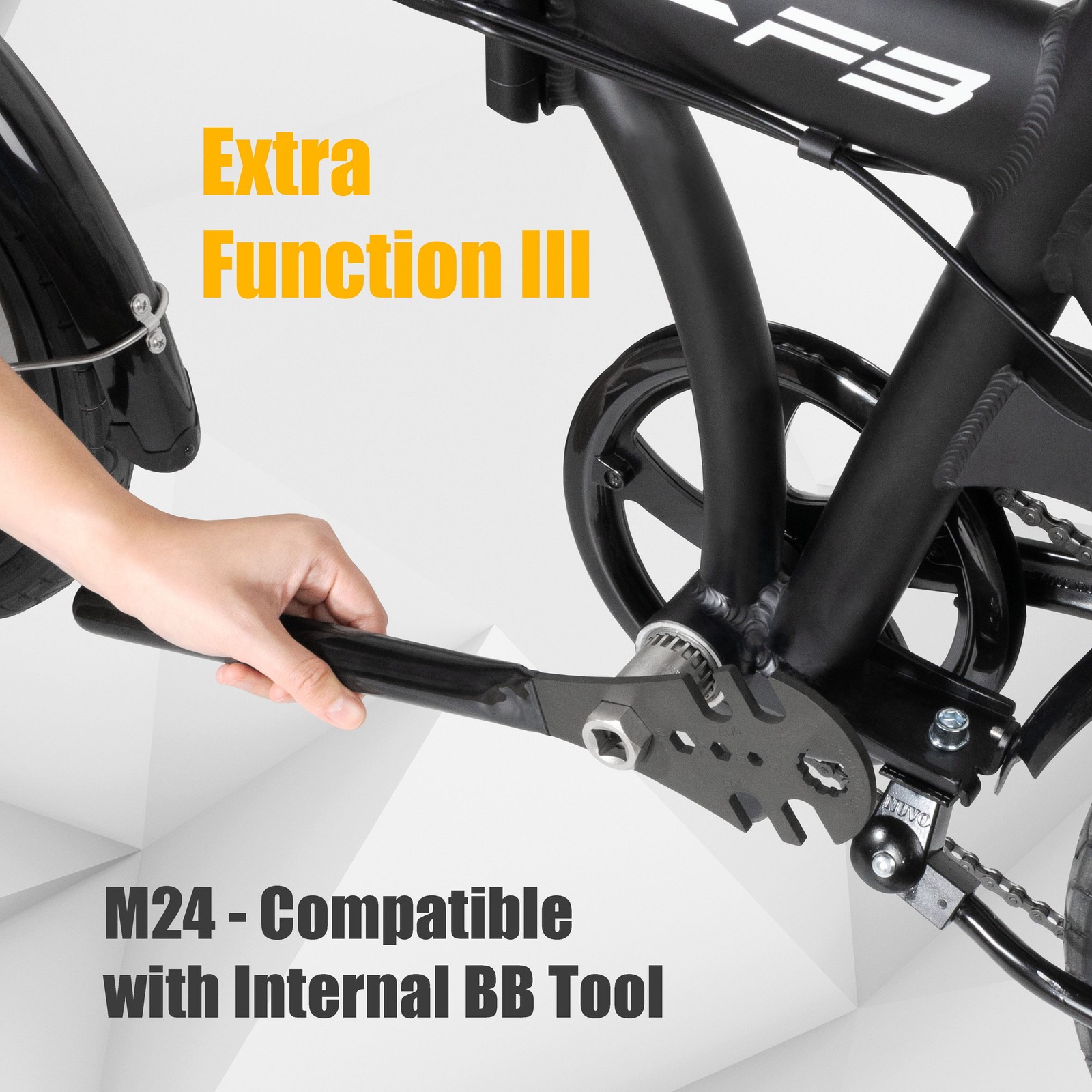 CyclingDeal Multi-Function Bicycle Pedal Wrench - 41cm/16" Extra Long Handle