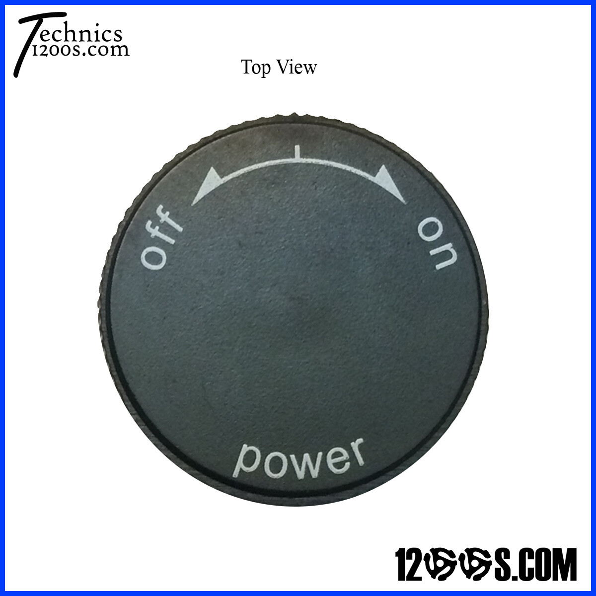 NEW POWER ON / OFF KNOB TOP (CAP) FITS TECHNICS SL 1200 1210 MK2 TURNTABLE